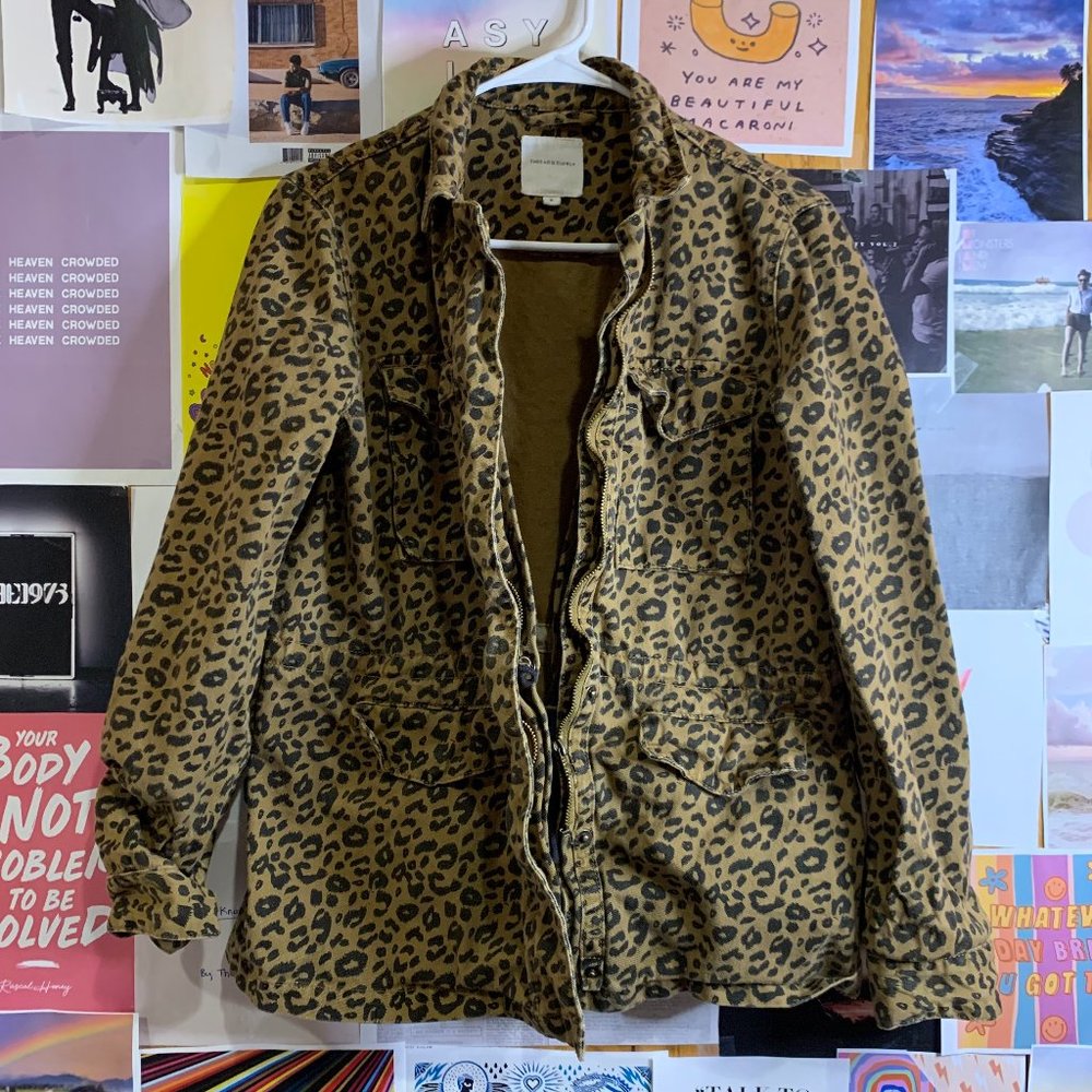 Leopard Print Utility Jacket